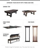 Plank & Hide - Isaac Slate Pool Table (Silvered Ash Finish,7FT)