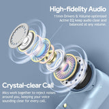 Active Noise Cancelling Ear Buds Wireless Bluetooth Headphones 80H Playtime Display Charging Case 50dB ANC Over Earhooks Earbuds with Hi-Res Sound Clear Calls for Sport Running Gym Workout Sierra Blue