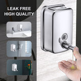 Commercial Soap Dispenser Wall Mount Stainless Steel Manual Liquid Pump Rust-Proof Leak Free for Bathroom (17 fl oz / 500ml) VANNSOO