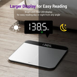 Ovutek Scale for Body Weight, Highly Accurate 450lb Digital Bathroom Scales for People, Automatic Weighing Machine for Baby, Pet, Light Items, Large LED, Sturdy and Durable Base, White