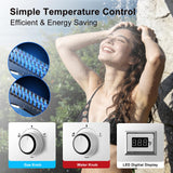 Propane Tankless Water Heater, 5L 1.32 GPM Outdoor Portable Gas Instant Hot Water Heater with Digital Display Overheating Protection, for Camping Barn Cabin RV Black