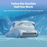 Chasing Hydro 3S Robotic Pool Cleaner for Inground Pools - 300min Runtime, Dual-Centrifugal Pumps, 4 Cleaning Modes, Ideal for Private and Commercial Pools