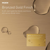 Moen Beric Bronzed Gold Single Handle Modern Tub and Shower Faucet with Handshower, Valve Included, 82775BZG