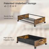 Under Bed Storage with Wheels, Bigger Size, Wooden Under Bed Storage Containers, Under Bed Shoe Organizer FOUCSSOMEI