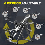 YOLEO Gravity Heavy Duty Inversion Table with Headrest & Adjustable Protective Belt Back Stretcher Machine for Pain Relief Therapy (White)
