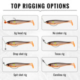 TRUSCEND 24PCS Fishing Lures for Bass Trout Crappie Versatile Paddle Tail Swimbaits Superb Soft Plastic Fishing Baits Freshwater Saltwater Bass Walleye Lure Fishing Gifts for Men