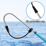 SANLIKE Fishing Gaff Fishing Hook - Stainless Steel Extra Strong Sharp Fishing Gaff Hook for Saltwater Freshwater Fishing with Protection Cover, 6MM Screw Thread