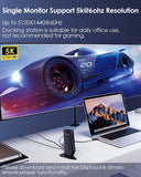USB 3.0 and USB-C Universal Laptop Docking Station with 65W, Dual Monitor Docking Station for Windows or Mac