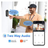 FMDARJXWHCP 5G 2.4G WiFi Video Doorbell 1080P Wireless Camera Door Bell Tuya(5G with 64G SD)