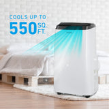 Coby CBPAC815 3-in-1 AC Unit, Dehumidifier & Fan, 12,000 Portable-air-conditioners, 12000 BTU, White