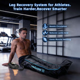Leg Compression Massager, Full Leg Overlapping Airbags Air Compression Leg Massager for Circulation and Pain, 8 Pressure Levels, 6 Smart Modes and 4 Timers, Long-Lasting Battery, FSA-HSA Eligible