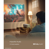 Epson EpiqVision Mini EF21 Portable Smart Laser Projector, Bright 1,000 Lumens, FHD 1080p HDR, 3-Chip 3LCD, Google TV, White