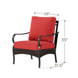 Sophia & William Metal Patio Furniture Set, 2 Pieces Outdoor Couch Sets
