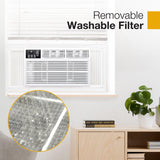 Whirlpool 23,200 BTU 230V Window Air Conditioner with Supplemental Heat, Window Mounted AC Unit with Heater for Apartment, Living Room, Bedroom, Large Rooms up to 1500 Square Feet