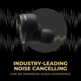 True Wireless Bluetooth Earbuds with Advanced Noise Cancelling, 3 Device Multipoint Connectivity (Black) Technics