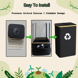 Pakusane Recycling Bin for KitcRecycling Bin for Kitchen Indoor Home, Large 26 Gallon 100L Recycle Bin with Lidhen Indoor Home, Large 26 Gallon 100L Recycle Bin with Lid Removeable Reusable Inner Bag Bottle Can Glass Waste Plastice Stickers,Black