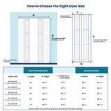 SMARTSTANDARD Bifold Door for 64" x 80-3/4" Opening, Tempered Frosted Glass