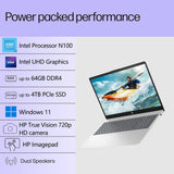 HP Pavilion 15.6 Laptop Computer for Daily Work & Student Home Study, Lifetime Office 365, Intel N100, 16GB RAM, 512GB SSD, Fast Charging, Long Battery Life, Windows 11 Home, Type-C to RJ-45 Cable