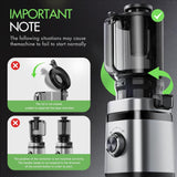 EILKOS Juicer Machines, Cold Press Juicer with Wide Feed Chute, Slow Masticating Juicers for Whole Vegetables & Fruits, High Juice Yield, Easy to Clean, Large Auger, Light Silver