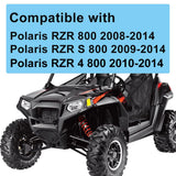OUMURS Complete Adjustable Front & Rear Air Shock Absorber Compatible with Polaris RZR S 800 2009-2014 Adjustable Preload, Compression Damping & Rebound Speed
