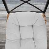 2pcs Portable Chair Cushion Polyester Ergonomic Pad with Fixing Strips