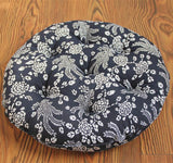 GNAIXEZ Cotton Linen Thick Round Seat Cushion, Office Chair Pads Comfort Floor Cushion Indoor Cushions Warm Soft Pad Patio Mats for Outdoor Dining Car Pain-o Diameter-58cm(23inch)