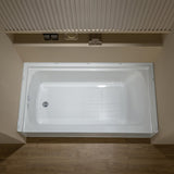 WOODBRIDGE 60” x 32” Alcove Soaking Bathtub in white with Left-Hand Drain Hole – Tub Only (No Wall Panels)