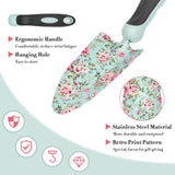 Garden Tools Set, Carsolt 11 Pcs Heavy Duty Floral Gardening Tools Kit with Non-Slip Rubber Handle, Special Gardening Gifts