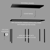Backyard Discovery Sarasota 20' x 10' Galvanized Steel Louvered Pergola Kit with Adjustable Roof