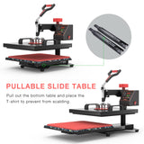 Heat Press Machine 5 in 1 Combo Heat Press 15 x 15 Inch Heat Transfer Machine 360-Degree Swing Away Digital Shirt Printing Multi