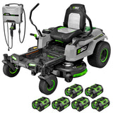 EGO POWER+ Z6 Zero Turn Riding Lawn Mower, 42" Deck, Includes (6) 56V 6.0Ah Batteries and 880W Charger - ZT4214L