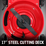 PowerSmart 40V 17" Cordless Lawn Mower, 3-in-1 Brushless Push Lawn Mower with 4.0Ah Battery & Charger