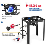 OuterMust 58,000 BTU Outdoor Fryer, 18 Qt. Deep Fryer Pot and 2 Inner Baskets, Ideal for Frying Fish, Chicken Wings, French Fries