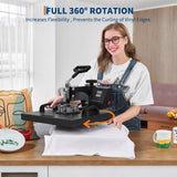 Heat Press Machine 12 X 15 inch, 6 in 1 Shirt Printing Heat Transfer Machine 360° Swing Away