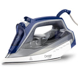 OMAIGA Steam Iron for Clothes, 1750W Clothes Iron with Ceramic Soleplate, Powerful Steam, 3-Way Auto Shut Off, Self-Cleaning & Anti-Calc, Anti-Drip, 13.52oz Water Tank, Grey