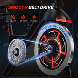 MERACH Exercise Bike, Indoor Cycling Bike Brake Pad, Magnetic Stationary Bike with Exclusive App, 300lbs Cycle Bike with Comfortable Bike Seat Cushion and Tablet Mount for Home Weight Loss MERACH