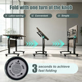 JFazzruit Folding Conference Room Table with Wheels,Modular Conference Tables Seminar Table with Grommet,Stability Enhancement,Fold Up Rolling Conference Table for Office (6, Elm, 55.2IN/140CM)
