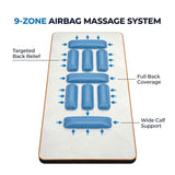 SES Full Body Massage Mat Twin XL, Heated Airbag Massage Mattress Pad, 3 Modes 3 Heat Levels, Memory Foam Massaging Pad for Bed Home Use