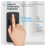 Lockly Secure Pro Wi-Fi Deadbolt Smart Lock Latest Version with Fingerprint