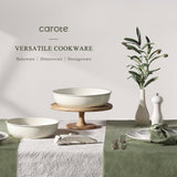 Pots and Pans Set Non Stick, Cookware Sets, 11pcs Kitchen Set, Oven/Fridge Safe | White CAROTE