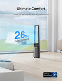 PELONIS 40" Smart Bladeless Fan for Bedrrom - Tower Fan, Alexa/Google/WiFi, DC Motor, 6 Speeds, 4 Modes, Remote, 7H Timer, 90° Oscillation, Safe for Home and Office