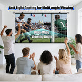 100 inch Projector Screen, Xiaohui Portable Movie Projector Screen for Indoor Outdoor, 4K Hanging ALR Projection Screen for Room Wall, Home Theater, Backyard, 16:9 HD