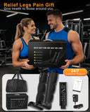 FSA-HSA Eligible Massager - Leg Massager for Circulation and Pain Relief FSA, Foot Massager with 6 Modes 8 Intensities 3 Timers, Leg Relaxation Pressure for Muscle, Gift for him her (Black,Medium)