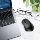 iClever Wireless Mouse with Bluetooth or USB Receiver, 5 Adjustable 2400DPI Rechargeable Computer Mice