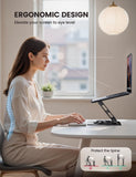 Adjustable Laptop Stand for Desk - 360 Rotating Base Ergonomic Computer Stand