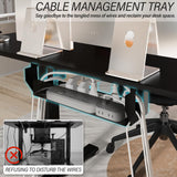 Stand Up Desks [35 x 20 Inch] - Ergonomic Sit Stand Desk Rising Desks for Home Office Computer Desk