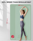 HAPBEAR Extra Large Yoga Mat - 72"x48"/78"x54"x6mm (1/4 inch), Non-Slip, Durable, Eco-Friendly, Thick Wide Exercise Mat for Home Workouts, Yoga, Pilates, Stretching, Meditation (Barefoot Exercise) HAPBEAR