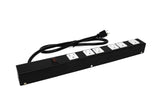 Opentron OT16063 Heavy Duty Metal Surge Protector Power Strip with Mounting Parts 6 White Outlets 3 Feet Power Cord