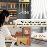 Dish Drying Rack With Cover Over And Drain Board The Sink Dish Drying Rack 3 Tier Space-Saving Dish Drying Rack With Chopstick Tube And Cutting Board Rack For Plates, Bowls, And Pots(Black,85cm)