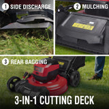 PowerSmart 80V MAX 21in. Cordless Push Lawn Mower, 3-in-1 Brushless Battery Lawn Mower with 6.0Ah Battery and Charger (DB2821)